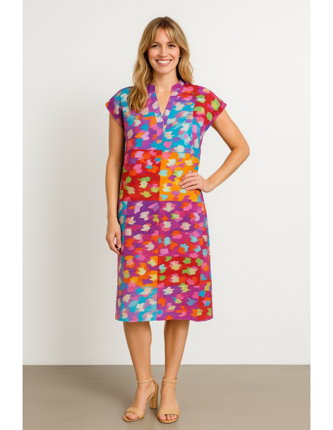 Abito cotone lungo manica...