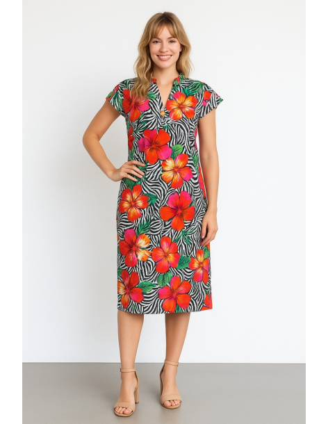 Abito cotone lungo manica...