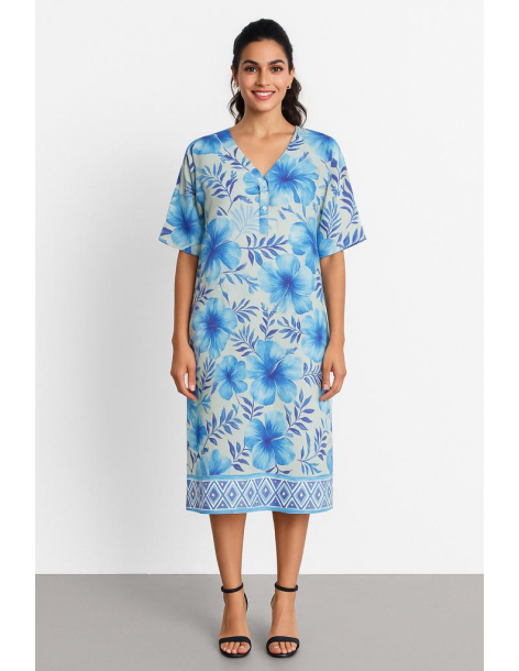 Abito cotone lungo mezza...