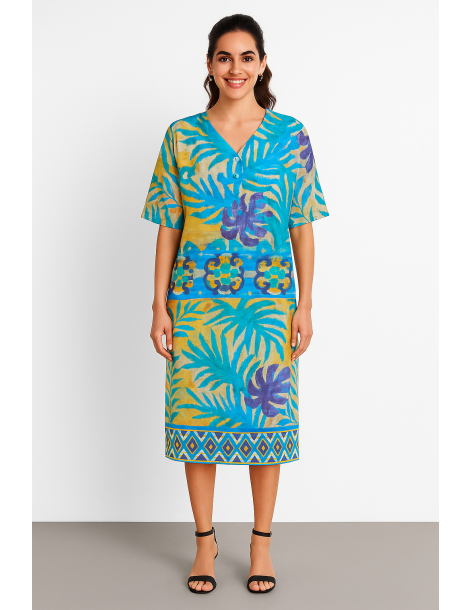 Abito cotone lungo mezza...