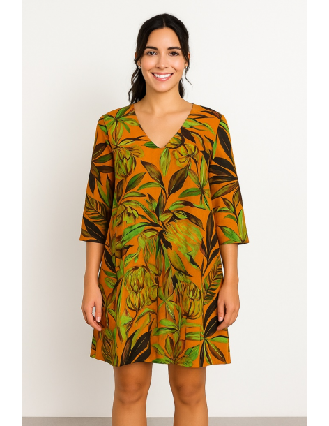 Caftano in cotone manica...