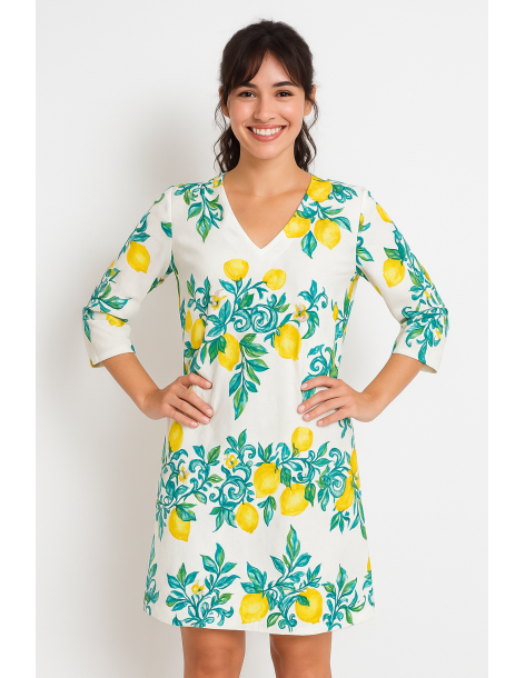 Caftano in cotone manica...