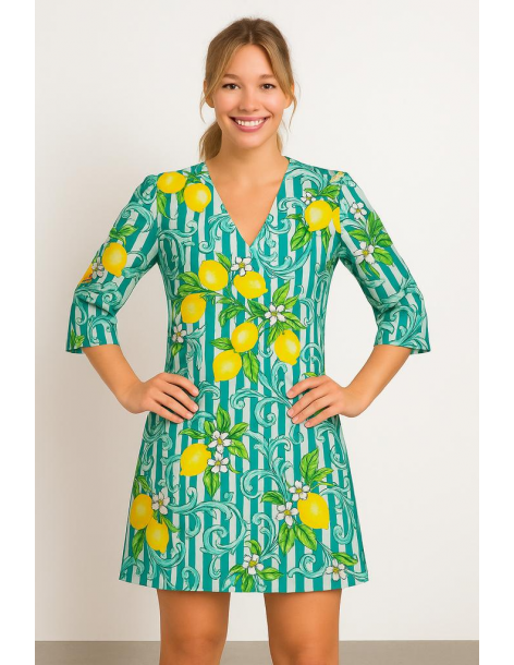 Caftano in cotone manica...