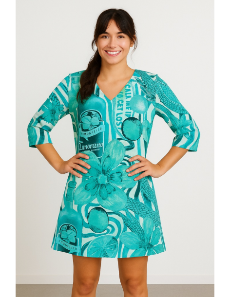 Caftano in cotone manica...