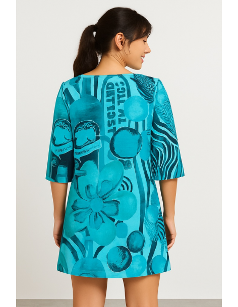 Caftano in cotone manica... 2