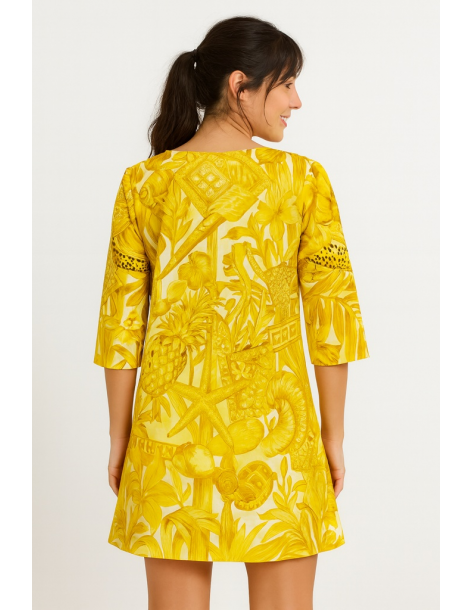 Caftano in cotone manica... 2