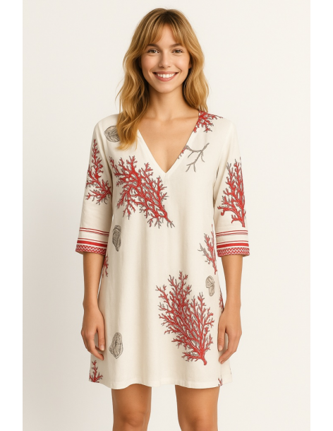 Caftano in cotone manica...