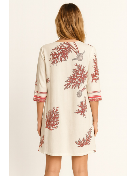 Caftano in cotone manica... 2