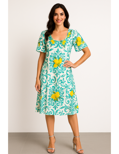 Abito viscosa longuette...