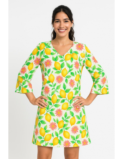 Caftano in cotone manica...