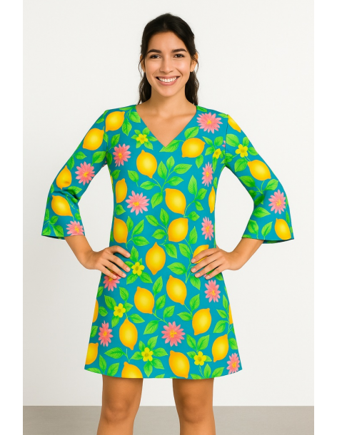 Caftano in cotone manica...