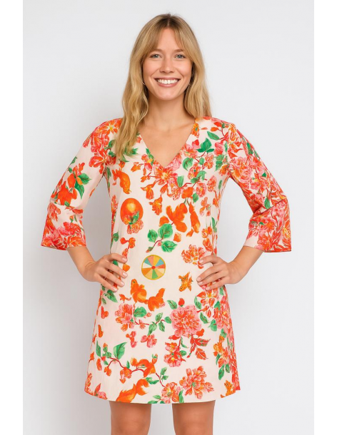 Caftano in cotone manica...