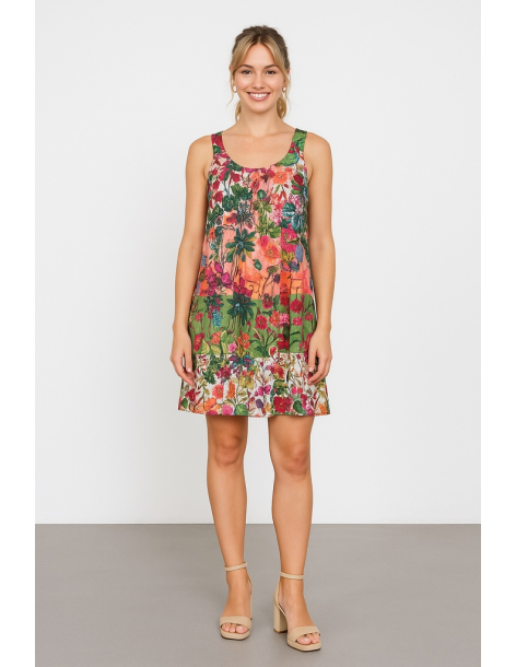 Abito cotone mini a...