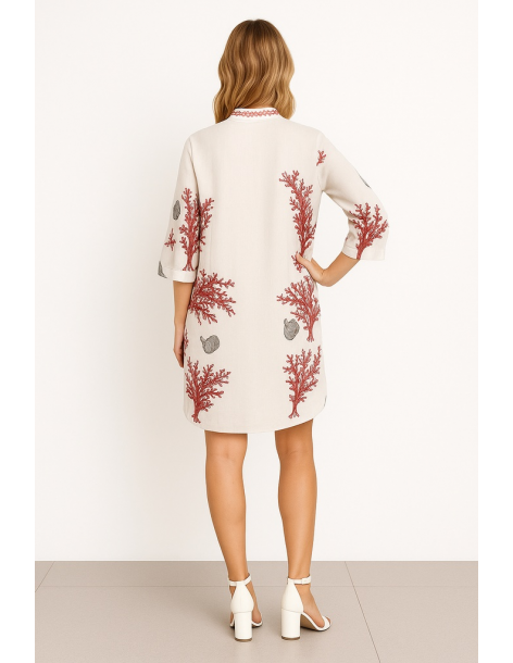 Caftano in cotone manica... 2