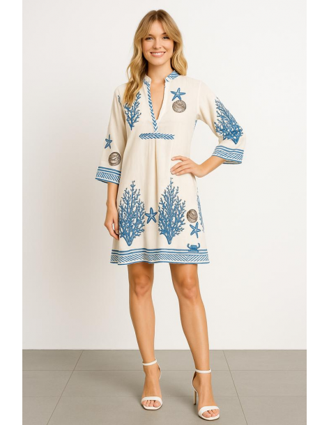 Caftano in cotone manica...