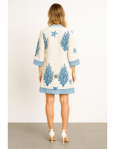 Caftano in cotone manica... 2