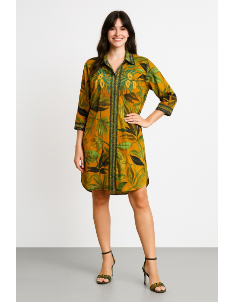 Caftano in cotone manica...