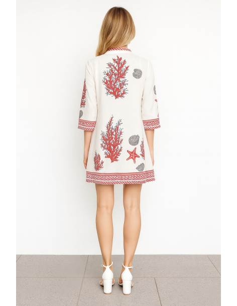 Caftano in cotone manica... 2