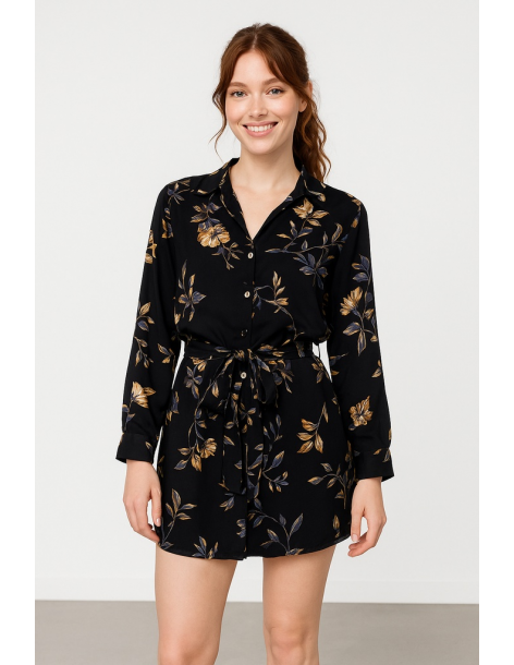 Caftano viscosa manica tre...