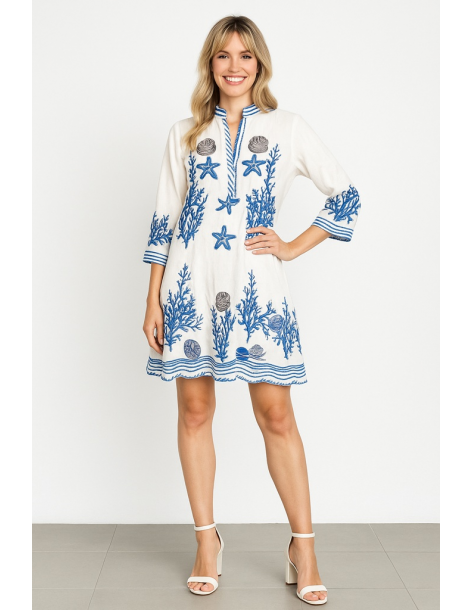 Caftano in cotone manica...