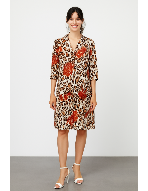 Caftano viscosa manica tre...