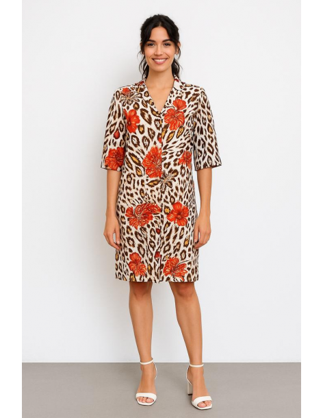 Caftano viscosa manica tre...