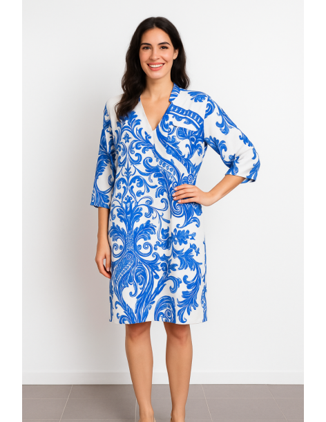 Caftano viscosa manica tre...