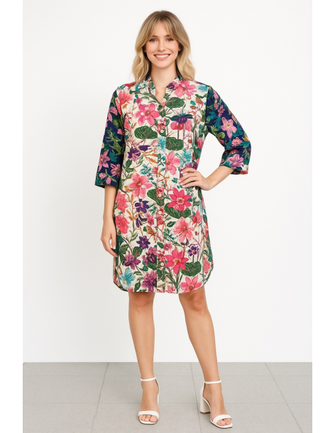 Caftano in cotone manica...