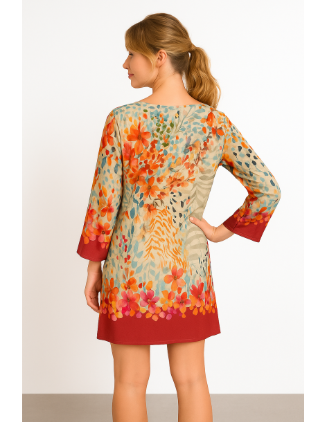 Caftano in cotone manica... 2