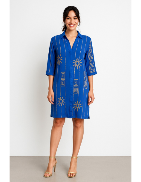 Caftano viscosa manica tre...