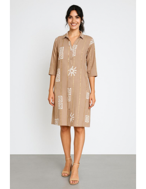 Caftano viscosa manica tre...