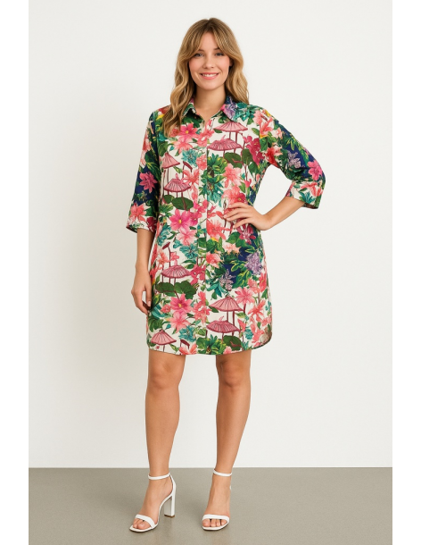 Caftano in cotone manica...