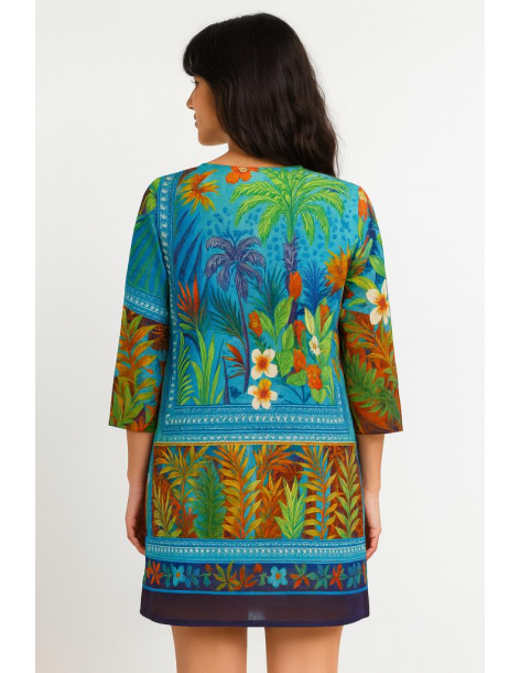 Caftano in cotone manica... 2