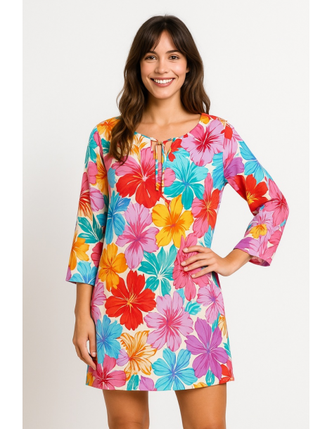 Caftano in cotone manica...