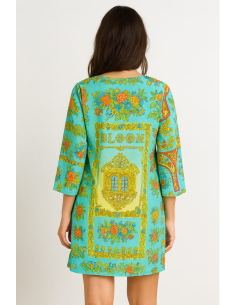 Caftano in cotone manica... 2