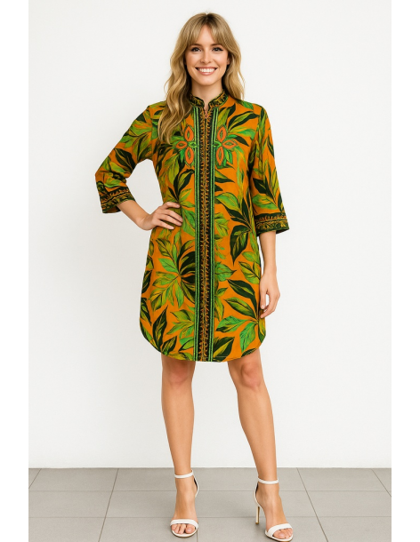 Caftano in cotone manica...