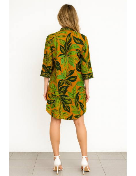 Caftano in cotone manica... 2