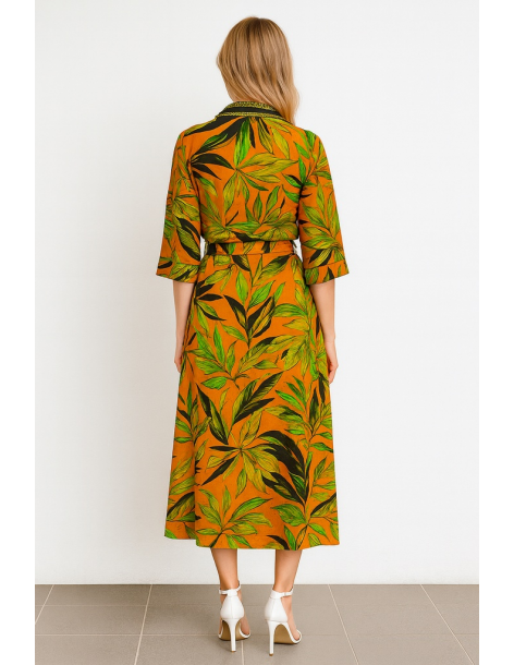 Caftano in cotone manica... 2