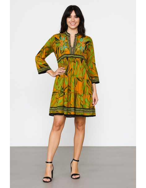 Caftano in cotone manica...