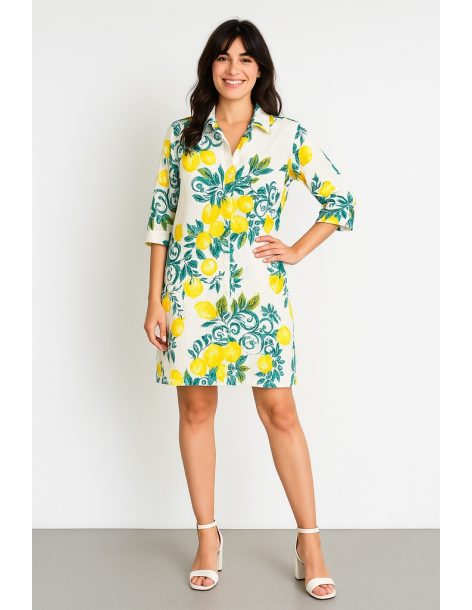 Caftano in cotone manica...