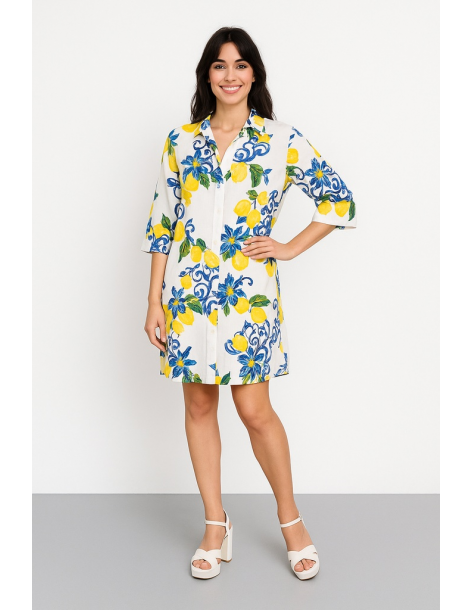 Caftano in cotone manica...