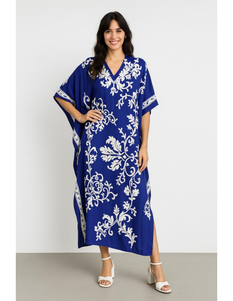 Poncho lungo in cotone in...