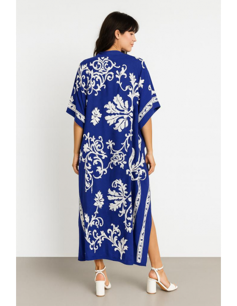 Poncho lungo in cotone in... 2