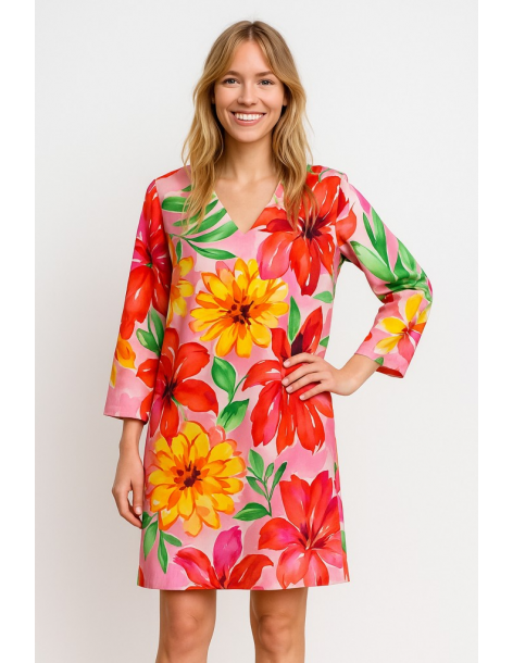 Caftano in cotone manica...