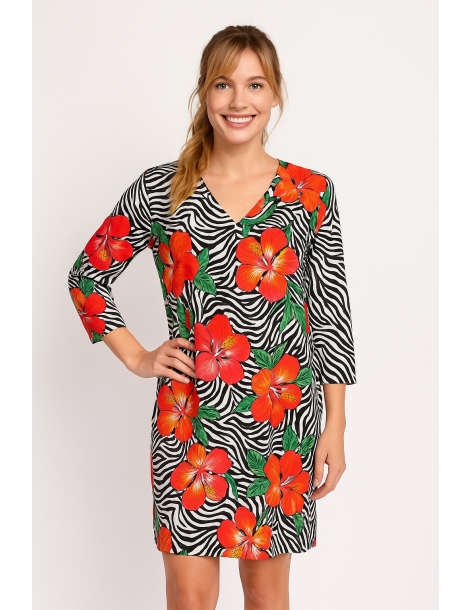 Caftano in cotone manica...