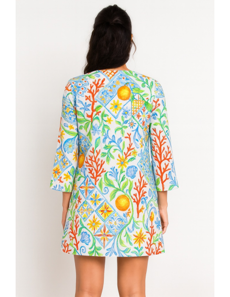 Caftano in cotone manica... 2