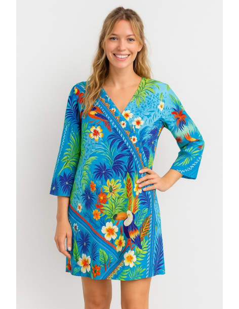 Caftano in cotone manica...