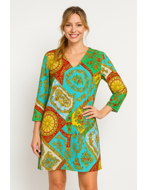 Caftano in cotone manica...