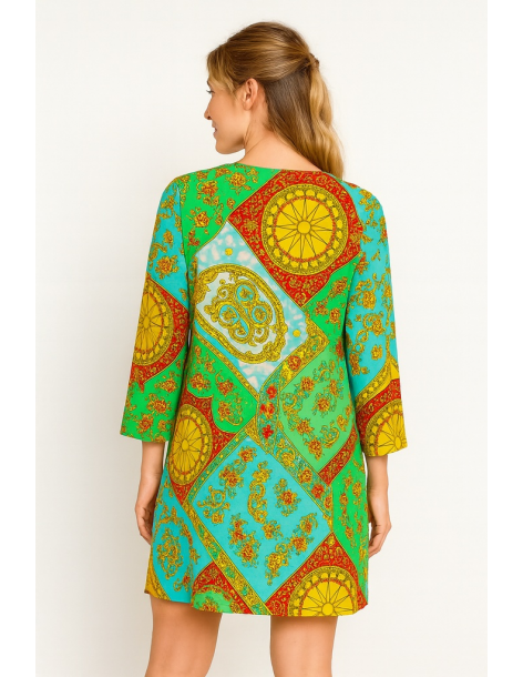 Caftano in cotone manica... 2