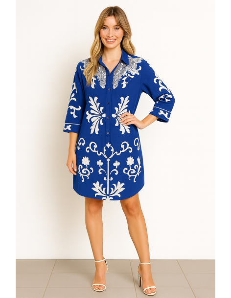 Caftano in cotone manica...